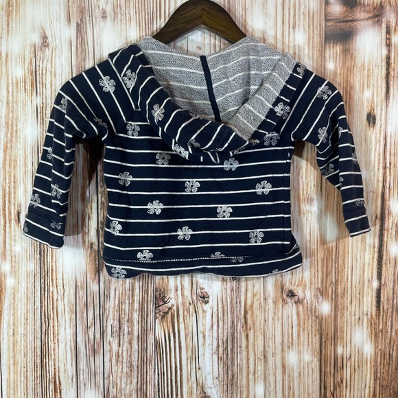 Gap floral embroidered hooded striped light weight zippered jacket size 3T EUC - Picture 4 of 4